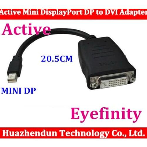 Free shipping Active Mini DisplayPort DP to DVI Single Link Adapter Support ATI Eyefinity 1080 cable use for HD5870 video card