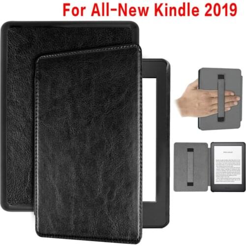 Pu Leather Case for Amazon All-New Kindle for 2019 Kindle Touch Case 10th Generation Magnet Cover with Hand Holder