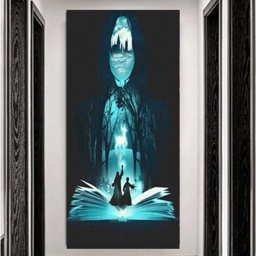 Fantasy Fluorescence Deer Magic Forest Book Diamond Painting 5D DIY Full Square/Round Diamond Embroidery Boy Gift,Home Decor X15