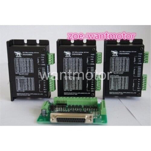 Hot Sell! CNC Router Wantai 3PCS Stepper Motor Driver DQ420MA 1.7A 36V 128Micro Metal Cutting 3D Printer Plasma Engraver