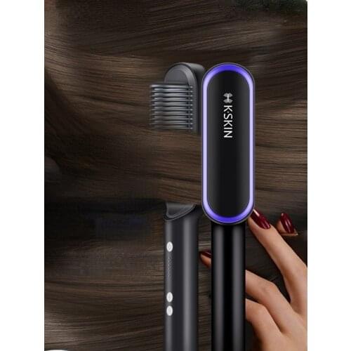 GY Straight Comb Plywood Straight Hair Curls Dual-Use Hair Curler Does Not Hurt Hair Anion Lazy Girl Fans Small