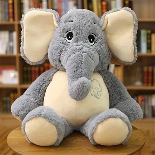 Kawaii Huge 40-100CM Plush Elephant Doll Toy Sleeping Pillow Baby Accompany Doll Back Cushion Cute Stuffed Elephant Xmas Gift