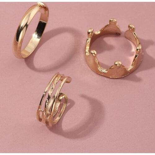 Korea Vintage Creative Weaving Smiling Face Finger Rings Women Girl Punk Hip Hop Stainless Steel Opening Adjustable Ring Jewelry