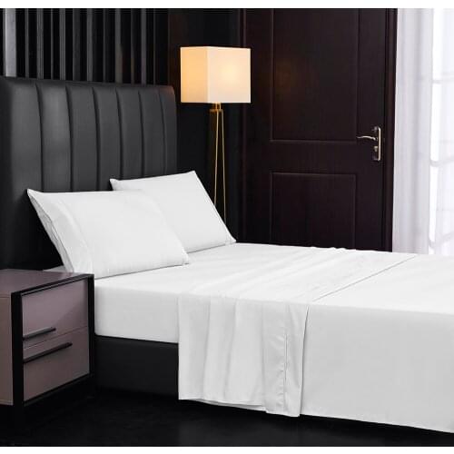 4 Pieces Set Bedding Set Bed Sheet And Pillowcase Solid Cotton Bed Sheet Set For Bedroom Home Decoration Simple Hotel Bed Kit