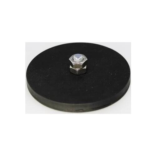 1pc 88mm x 8mm Powerful rubber coated magnet pot disc magnetic D88x8mm car lamp fasterners scratch-resistant 88*8 male thread