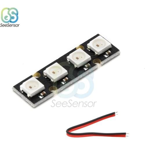Mini LED Light Board with 4 WS2812B RG85050 Full Color LED Lamp for Naze32 CC3D Flight Controller RC Drone