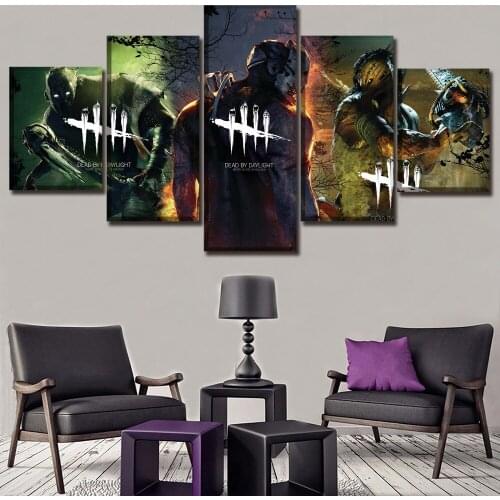 Modular Picture 5 Piece Game Dead by Daylight Poster Modern Living Room Wall Art Home Decorative Framework Canvas Print Painting