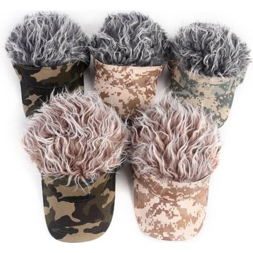 Personality Mens Wig Camouflage Baseball Cap kpop new 2020 Fashion Casual Adjustable Snapback Hats Hip Hop caps Hat