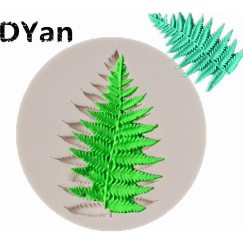 New Fondant Cake Silicone Mold Chocolate Mold DIY Fern Leaf Leaves Cake Baking Decoration Mold A1599