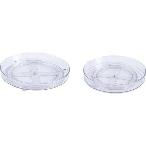 Lazy Susan Cabinet Organizer Turntable Kitchen Organizer Clear Storage Bins Spice Rack Organizer For Cabinet-ABUX