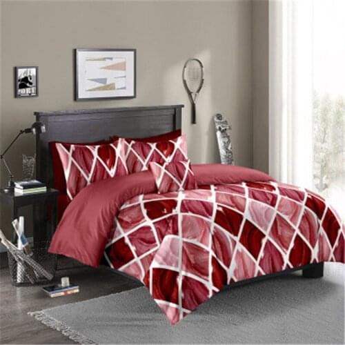 Geometric Plaid Gilt Duvet Cover Set 240x220 Nordic King Size Bedding Sets Double Queen Quilt Covers Pillowcase (No Bed Sheet)