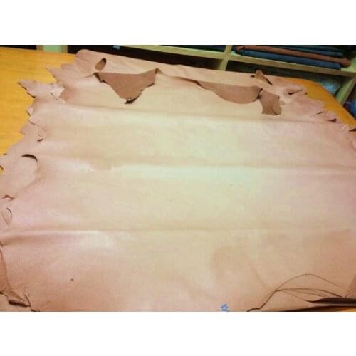 Beige Genuine Pig grain skin leather material sale by whole piece