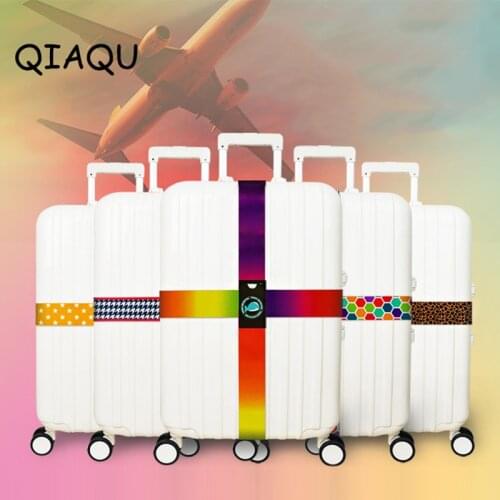 Luggage Strap Adjustable Travel Cross Belt Packing Suitcase Safe Buckle rope Baggage Belt Travel Accessories Colorful Safe Strap