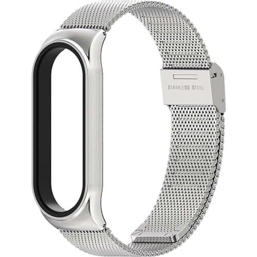 Watch Strap Stainless Steel Replacement Bracelet Wristband Band Accessories for Band 6/5/4/3 Smart Watch