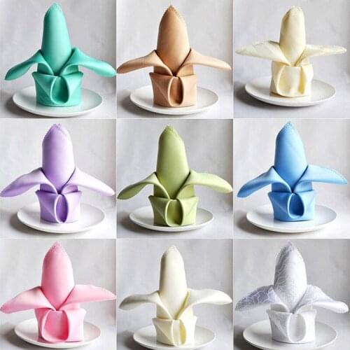 Napkin Cloth Cloth Pure Color Placemat Practical Simple Tablecloth High Quality Polyester Napkin Cloth