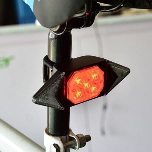 Bike Turning Signal Light Remote Control Cycling Taillight Intelligent USB Bicycle Rechargeable Rear Light LED Warning Lamp