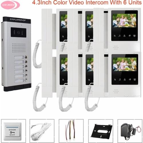 4.3" Video Door Phone Intercom System Video Intercom for a Private House Security Video Doorbell Video Intercom Door Bell House