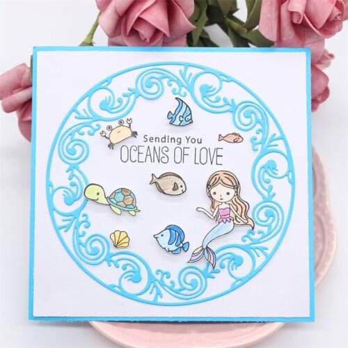 ZFPARTY Wave Circle Metal Cutting Dies Stencils for DIY Scrapbooking/photo album Decorative Embossing DIY Paper Cards