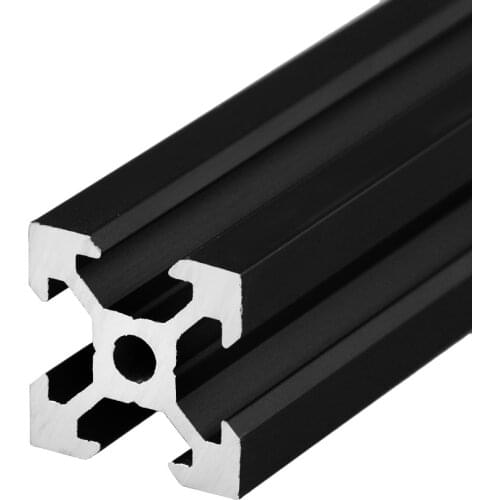 1PC BLACK 2020 V-slot European Standard Anodized Aluminum Profile Extrusion Linear Rail for CNC 3D Printer