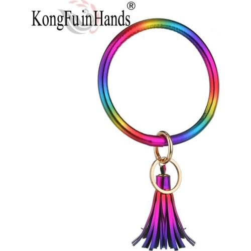 1 PCS Women Men Bangle Fashion Trend Tassel Pendant Bracelet Pu Leather Bracelet Popular Keychain Bags Accessorise Hot Sale