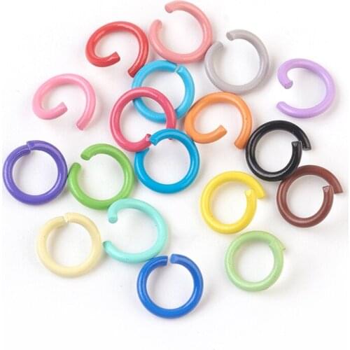 300pcs Mixed Iron Open Single Jump Rings & Split Rings for jewelry DIY Jewelry Findings making, 8~8.5x1mm; Inner Diameter: 5~6mm