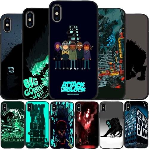 Attack the Block black Silicone Phone Case For iPhone 12 XR XS Max 5 5S SE 2020 6 6S 7 8 PLUS X 11Pro Max 11 Cover