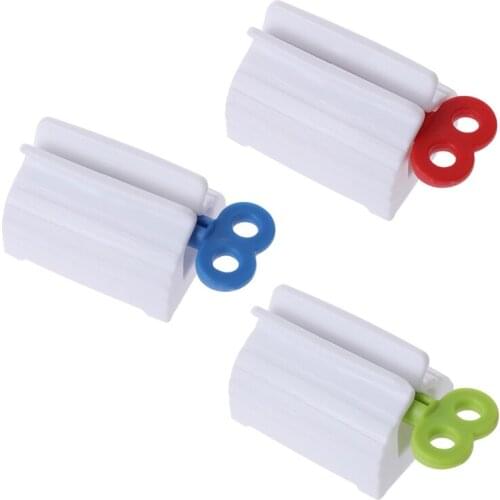 Automatic Toothpaste Squeezer Multifunction Rotate Tube Press Manual Facial Cleanser Dispenser with Seat Stand Holder