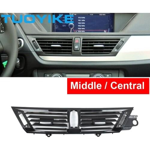 LHD Car AC Air Conditioner Vent Grille Middle Center Central Outlet Panel Cover Trim Replacement Part BMW X1 E84 2010-2016 Black