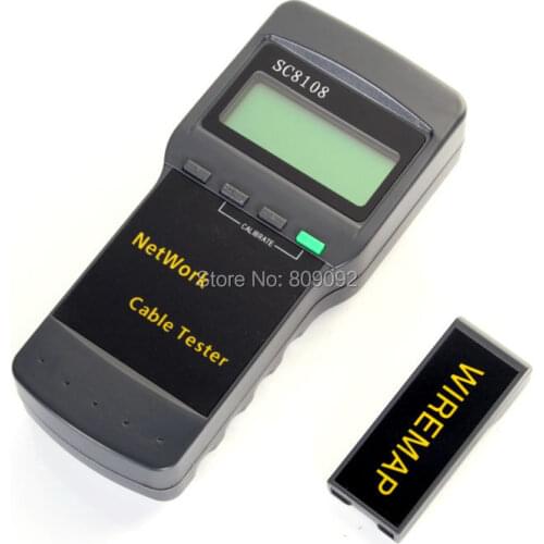 Wireless Portable SC8108 LCD Display Wireless Network Cable Tester Meter RJ45 LAN Cable Phone Line Tester