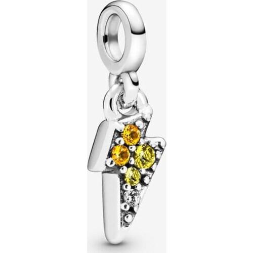 Bewill ME My Energy Lightning 925 Silver Small Pendant Female Necklace Surprise Gift Fit Original Beads Charms