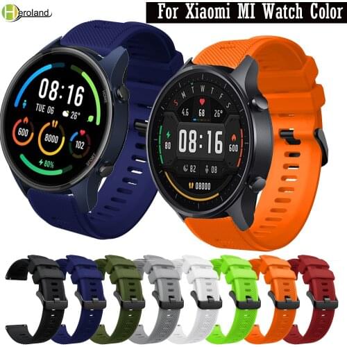 Bracelet WatchStrap For Xiaomi MI Watch Color Smartwatch Soft Silicone 22MM Watchband For huami Amazfit Stratos 2 2S belt Strap