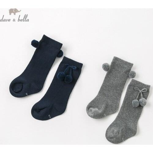 DB12173 dave bella spring fall baby girls Lolita sock children solid lovely socks