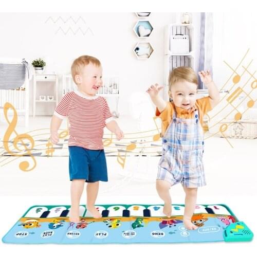 Kids Pretend Polyester Magnetic Piano Dance Mat Foldable Accessories Educational Play Musical Learning Toy Best Gift