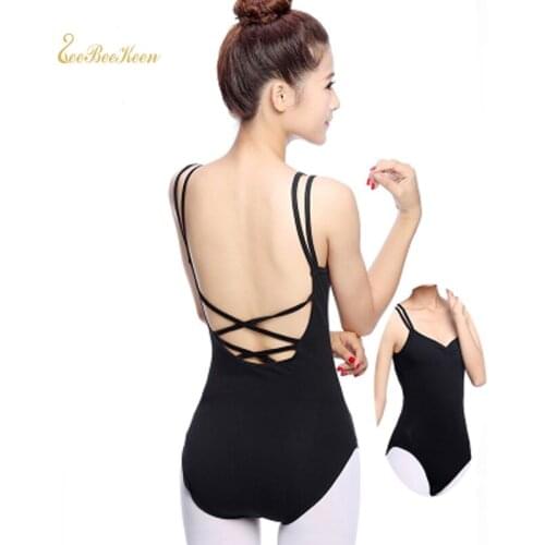 Cotton Sling Sexy Black Mesh Dance Leotards National Dance Ballet Leotards For Women Ballet Gymnastics Leotard Ballet Dancewear
