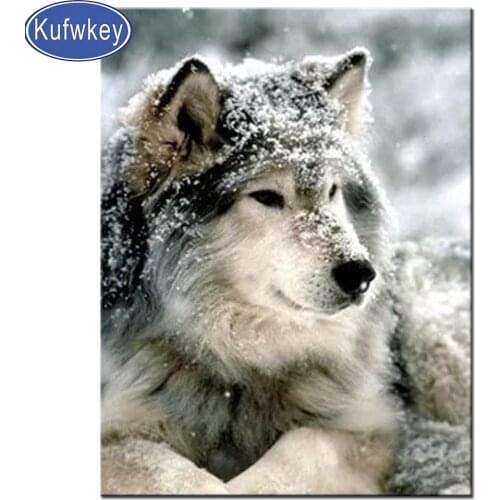 5D snow Wolf Rhinestone painting DIY Diamond painting 3D cross stitch pattern 3d diamond painting embroidery crystal Home Decor