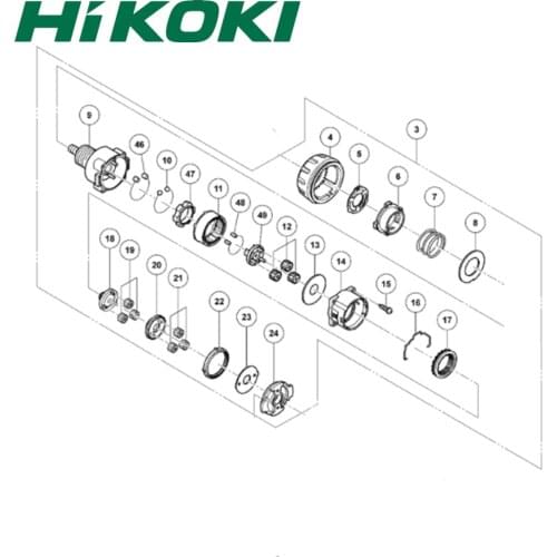 Gearbox for HIKOKI DS14DFL DS18DFL 324490