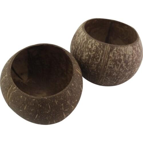 Creative eco friendly soup fruit hand made polished natural coconut bowl