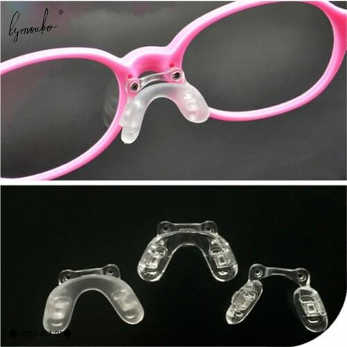 Lymouko Multistyle U Silicone Conjoined Eyeglass Soft Nose Pads for Kid Children On Glasses Translucent Anti-Slip Nose Pad