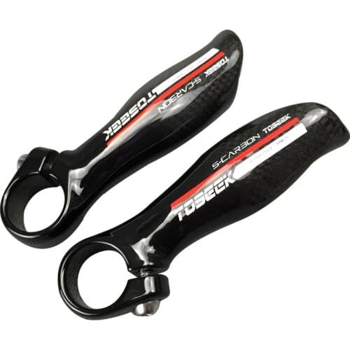 TOSEEK Small Handlebar 3K Carbon Fiber Handle Mountain Bike Accessories Vice Handle Mtb Handlebar Bicycle Accessories