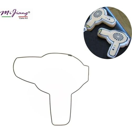 Stainless Steel Hair Dryer Biscuit Cookie Cutter Baking Pastry Tools Cake Decoration Mould Confeitaria Kitchen Bakeware S7088