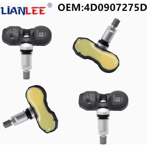 NEW TPMS TIRE PRESSURE MONITORING SYSTEM 4 FOR 2004 2005 2006 2007 AUDI A4 A6 A8 OEM 4D0907275D 433MHz TIRE AIR PRESSURE SENSOR