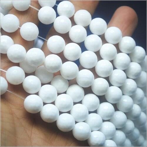 Wholesale Natural White Tridacna Clam shell Faceted Round ball 15.5' length 8mm,10mm for ladies charming bracelet making parts