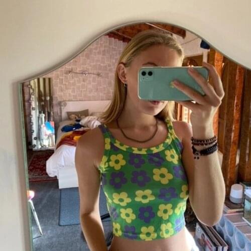 Топик женский Printed crop top fairy aesthetic womens fashion корсет винтажный omighty crop top ropa mujer tops for women summer