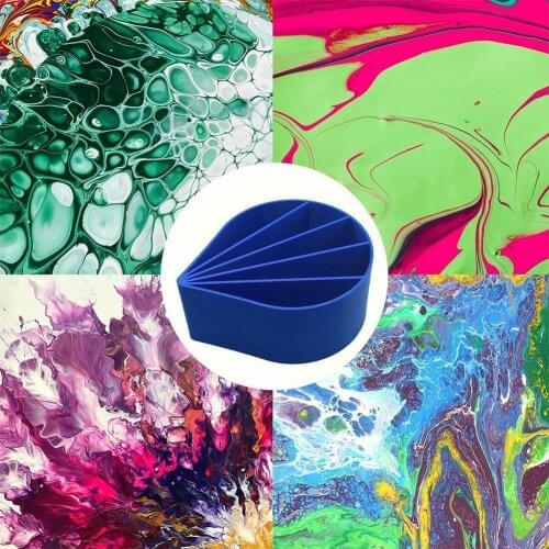 Plastic Oil Painting Splitting Tools Drawing Pigment Acrylic pour Split Cup Splitter Channels Paint 5 F1T0