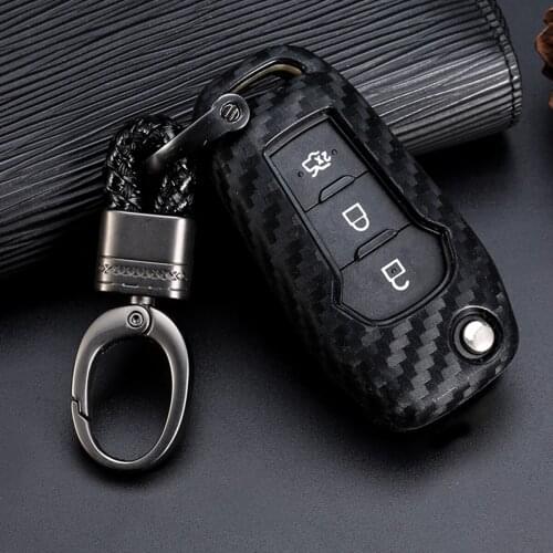 Fit For Ford F-150 F-250 Ranger Escort Mendeo Ecosport Accessories Car Key Case Cover Fob Fold Remote keychain