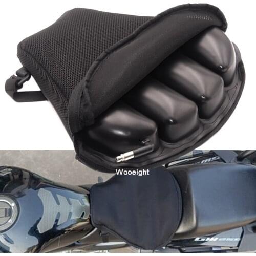 Wooeight 12.2x12.2" Motorcycle Air Seat Cushion Pressure Relief Ride Seat Cushion TPU Airbag Absorption Mat With Fabric Cover