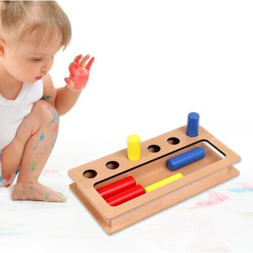 Multi-Colored Cylindrical Case Hand-eye Coordination Recognition Development Early Educational Teach Aids