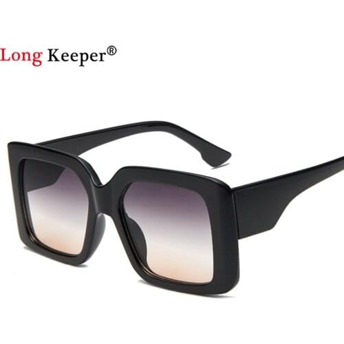 Vintage Oversized Sunglasses Women 2020 Fashion Square Big Frame Gradient Lens Sunglass Men Laides Shades UV400 Oculos de sol