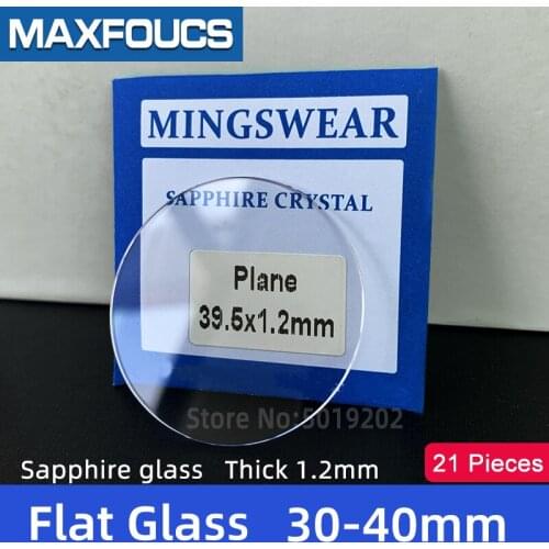 Watch Glass Thick 1.2mm Diameter 30-40 mm Flat Sapphire Anti scratch Smooth Round Transparent Crystal ，A total of 21 pieces
