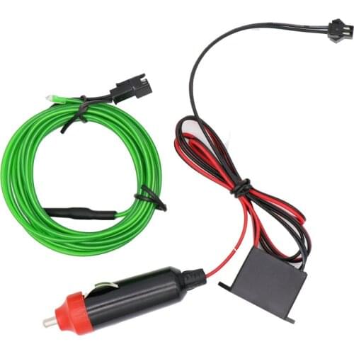 3M 10 colors Neon LED EL Wire Lamp Glow String Lights Rope Tube For Home Car Dance Party decoration + 12V powered controller